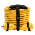 Camco 30 Amp Power Grip Marine Extension Cord, 50' M-Locking/F-Locking Adapter 55613